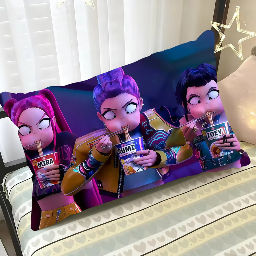 Rechteckiger Kissenbezug mit Cartoon K-Kpop D-Demon H-Hunters Grafikprint von Hasbro in Multicolour - Bild 5