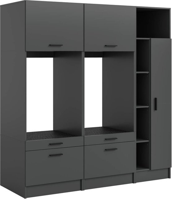 Waschmaschinenumbauschrank Free von xonox.home in Anthrazit Matt, B/H/T: 183 x 195 x 68 cm - Bild 1
