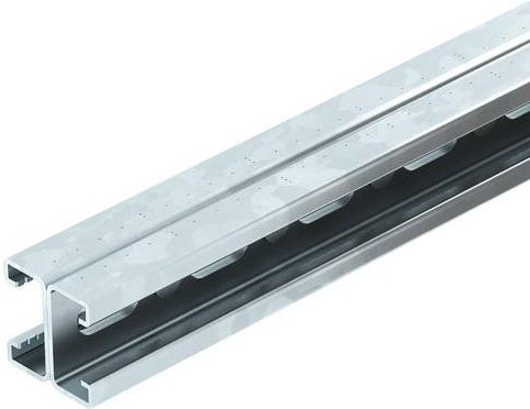 OBO Bettermann Profilschiene in Silber, B/H: 41,00 mm x 42,00 mm, Länge: 6 m - Bild 1