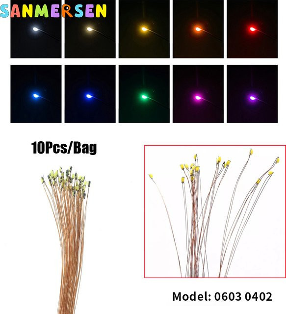 SANMERSEN Wired Micro Led, SMD Lampe, Bunt / Mehrfarbig, 10-teiliges Set - Bild 1