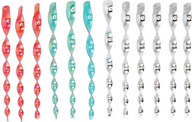 Kurala Vogelabwehrstäbe Set mit 12 reflektierenden Spiralstäben in Multicolor zur Abschreckung von Vögeln im Garten - Bild 1