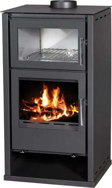 Victoria Kaminofen Regina F mit Backfach in Schwarz mit 8,7 kW - Bild 1