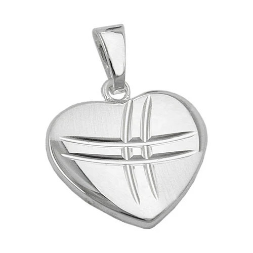 Colfem Anhänger Herz, 925 Silber, matt/glänzend, Unisex - Bild 1