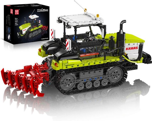 MOULD KING 17093 Raupentraktor Bauset ferngesteuertes Bau-LKW-Modell mit Arbeitsschienen in Mehrfarbig - Bild 1