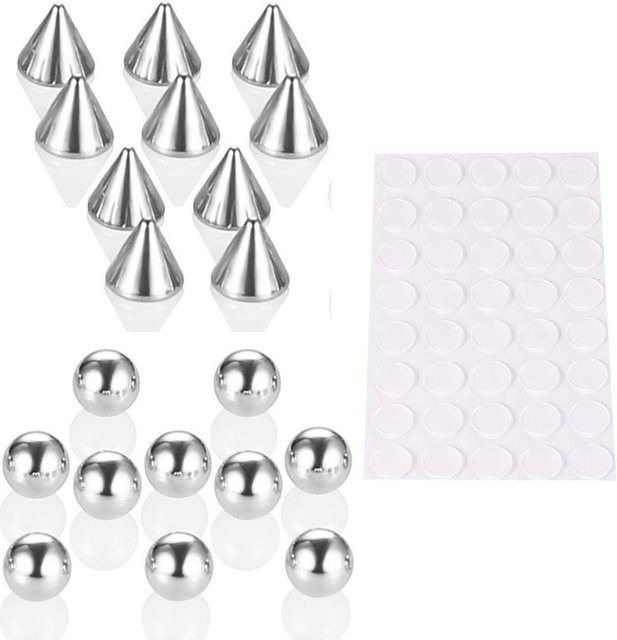 yeenbanine Ohrstecker Set, Edelstahl, silber, 4mm, Unisex - Bild 1