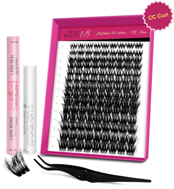 Veyesbeauty Muse Cluster Lashes, Einzelwimpernverlängerungen, schwarz - Bild 1