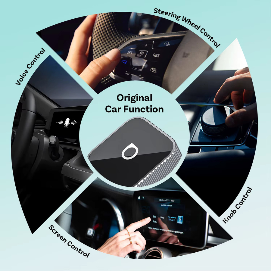 Ottocast Mini Slim Wireless CarPlay und Android Auto Adapter in Schwarz oder Silber mit Bluetooth und Wi-Fi - Bild 4
