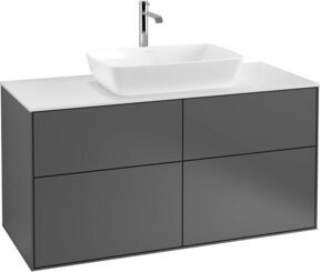 V&B Waschtischunterschrank Finion in Weiß und Anthrazit, Breite: 120 cm, Tiefe: 50,1 cm - Bild 1