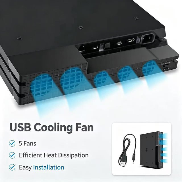 Sony USB Kühlventilator für PS4 Pro und PS4 Slim, Schwarz - Bild 1