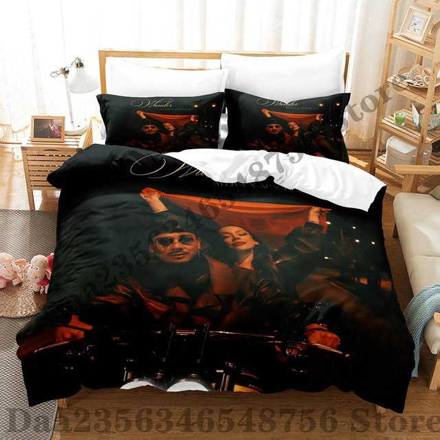Bettwäsche-Set Jessica Chen mit Ayliva 3D-Anime-Print, Schwarz, B/H: 135 x 200 cm - Bild 1