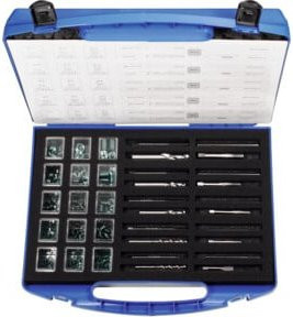 Helicoil PLUS Gewindereparatur-Sortiment aus Edelstahl, M2,5 - M6, Blau - Bild 1