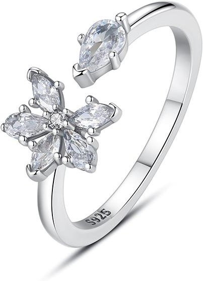 Lucky Star Jewelry Ring 925 Silber, Roségold, Zirkonia, Kristall, Damen - Bild 1