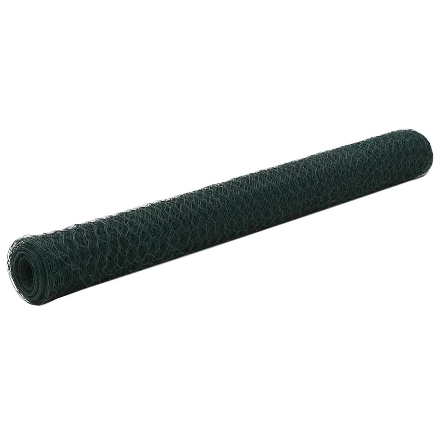 vidaXL Drahtzaun aus Stahl mit PVC-Beschichtung in Grün, B: 25 m, H: 1,2 m - Bild 2