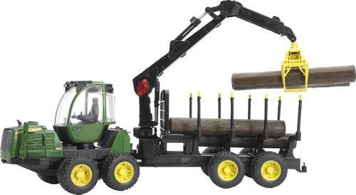 Bruder John Deere 1210E Rückezug Traktor Modell Landwirtschaft Forstwirtschaft