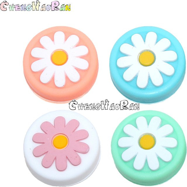ChengHaoRan Daisy Blume Joystick Kappen für Nintendo Switch Joycon Controller, 4 Stück, Multicolour - Bild 1