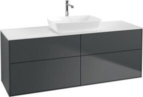 V&B Waschtischunterschrank Finion in Weiß lackiert, B/T/H: 160 x 50,1 x 0 cm - Bild 1
