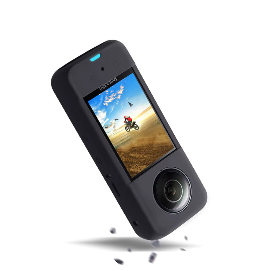 ORBMART Silikonhülle für Insta360 X3 mit Displayschutzfolie und Objektivdeckel als Schutzset für deine Action Camera - Bild 2
