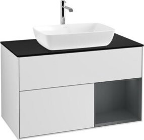 V&B Waschtischunterschrank Finion 100 in Weiß lackiert, B/T/H: 100 x 50,1 x 50,1 cm - Bild 1