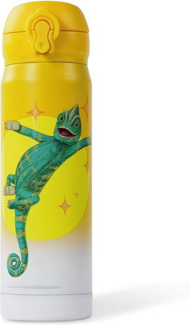 AWAVE Die Schule der Magischen Tiere Edelstahl Trinkflasche für Kinder, Gelb, 380 ml - Bild 1