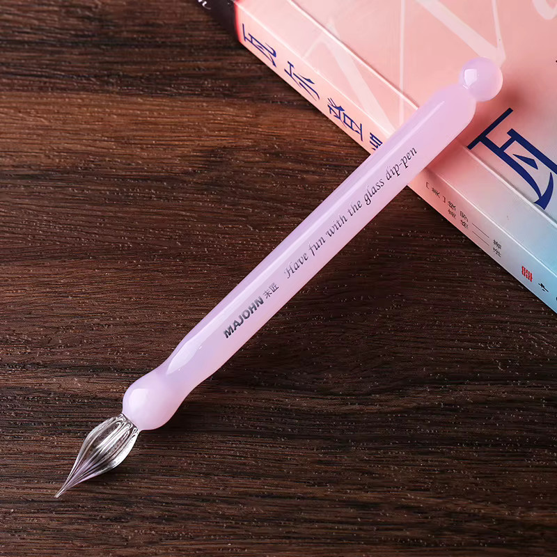 MAJOHN Sakura Snow Mini Short Glass Dip Pen in Pink für Zeichnungen und Kalligrafie - Bild 2