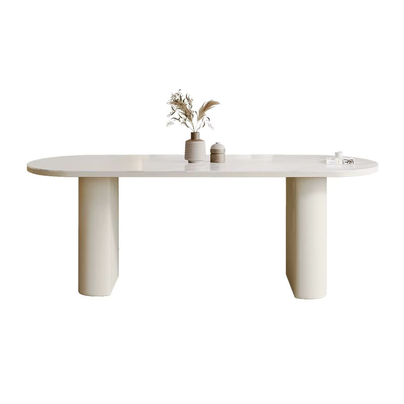 DUTRIEUX Esstisch-Set mit ovalem Tisch und Stühlen in Weiß, modernes Design für Küche und Esszimmer - Bild 2