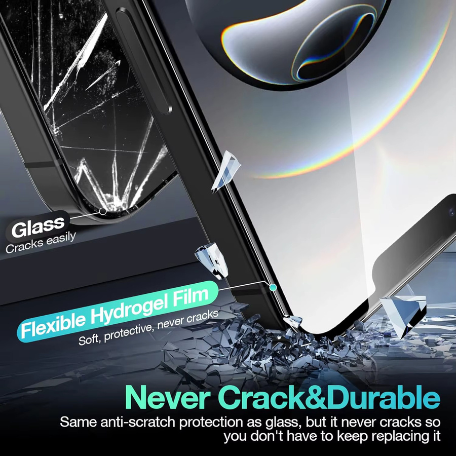 2 Stück Flexible Hydrogel-Displayschutzfolien für Apple iPhone 17e und iPhone 16e, transparent, selbstheilend und kratzfest - Bild 2