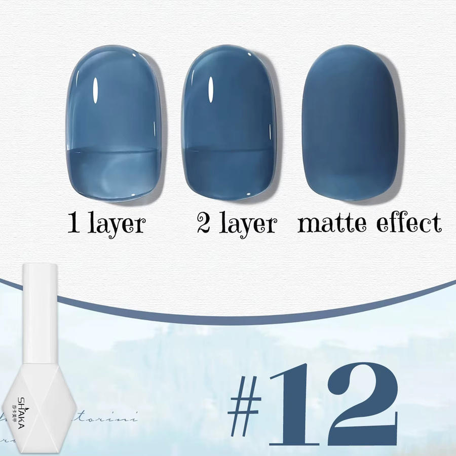 SHAKA Gel-Nagellack, Santorini Blau-Grün - Bild 2