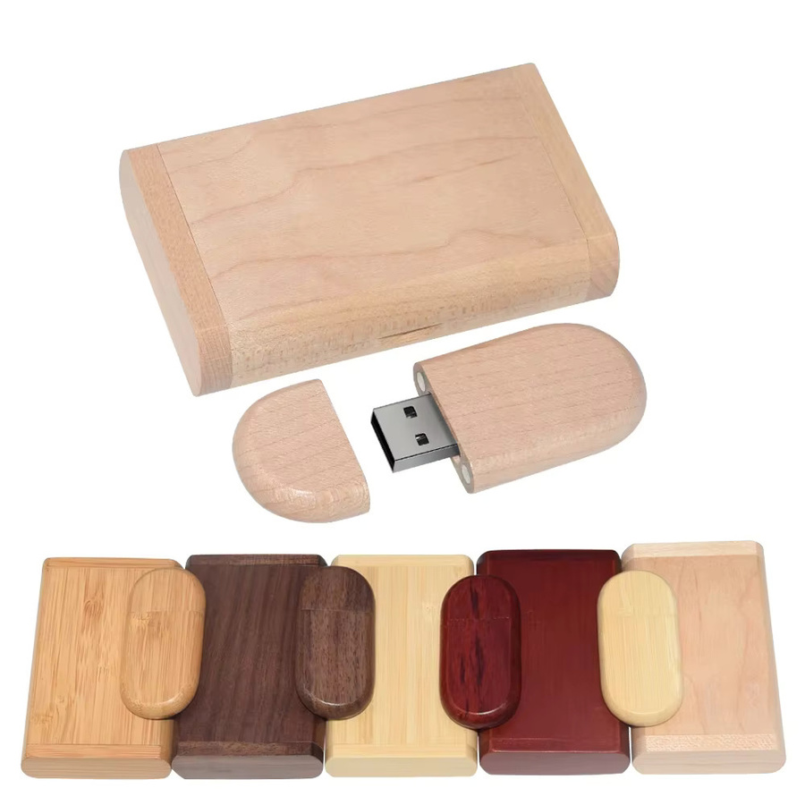 JASTER USB 3.0 Flash-Laufwerk aus Bambus Holz in Braun - Bild 2