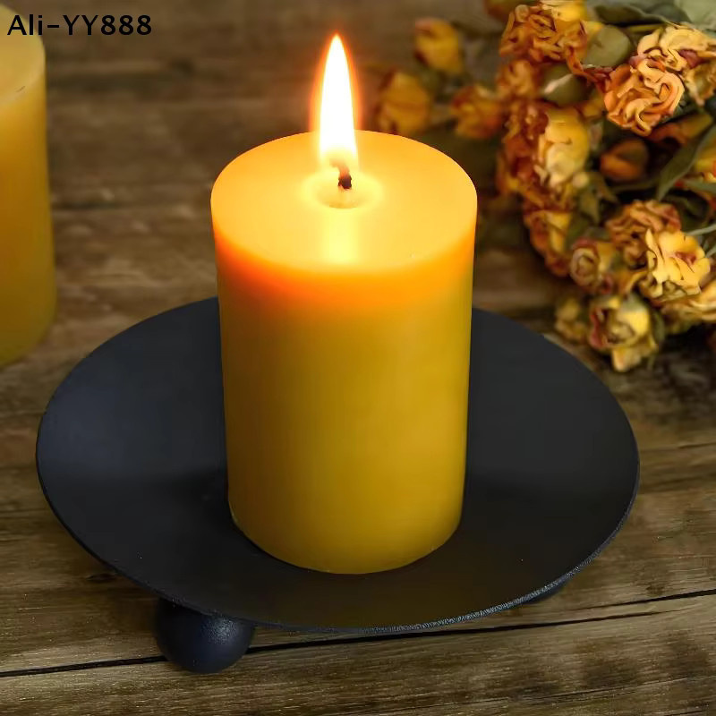 JETTING Kerzenhalter aus Eisen in Schwarz, dekorativer Säulenkerzenständer für Stumpenkerzen, minimalistisches Design für Tischdekoration - Bild 5