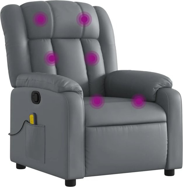 vidaXL Massagesessel Modell 11 in Grau aus Kunstleder mit Armlehnen - Bild 1