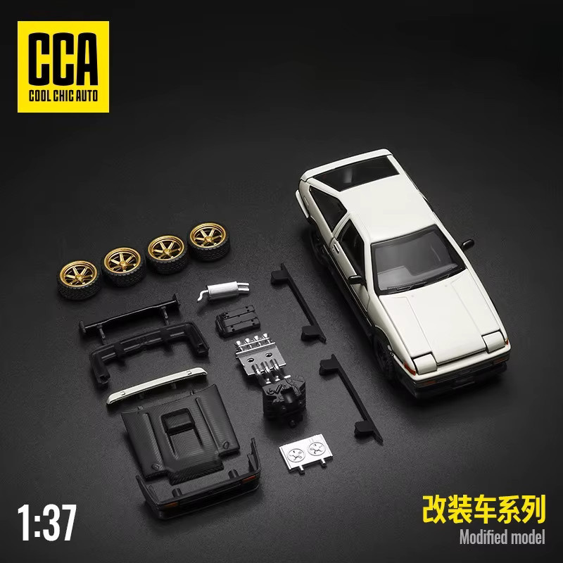 WELLY AE86 Modifiziertes Auto-Modell, 1:37, Metall, Weiß - Bild 2