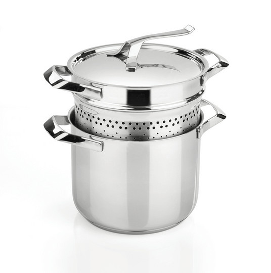 Barazzoni Pasta-Topf mit Deckel in Silber - Bild 1