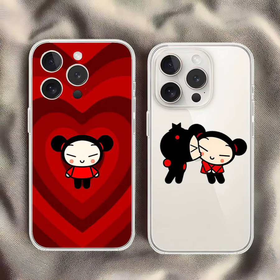 Transparente Handyhülle mit Pucca und Garu Motiv für iPhone Modelle - Bild 5