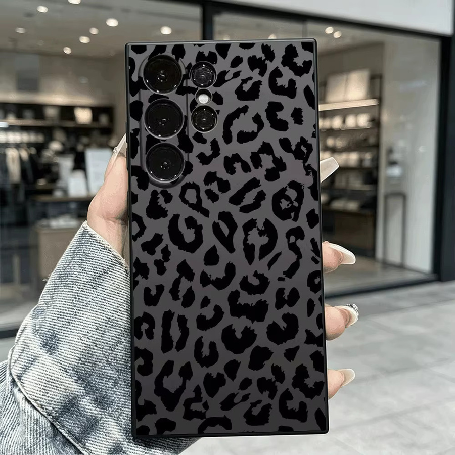 Stoßfeste Handyhülle mit Schwarz-Weißem Leopardenmuster für Samsung Galaxy S26 S25 S24 S23 S22 Ultra FE A17 A27 A57 - Bild 2