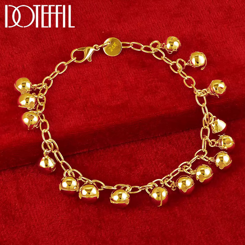 Doteffil Perlenkette Armband, Silber, Gold, Perle, Damen - Bild 2