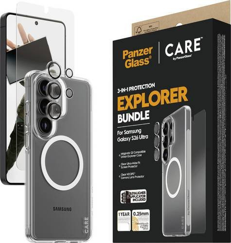 PanzerGlass CARE 3-in-1 Set Displayschutzglas für Samsung Galaxy S26 Ultra, transparent - Bild 2