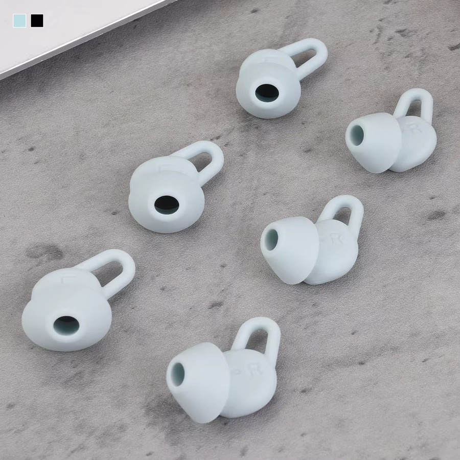 6 Stück Silikon-Ohrstöpsel in Schwarz für Huawei Freelace Pro 2 In-Ear Kopfhörer - Bild 3