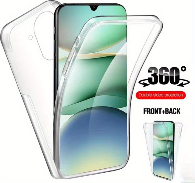 Stoßfeste 360 Grad Ganzkörperschutzhülle für Xiaomi Redmi A5 4G in Transparent aus PC und PET - Bild 1