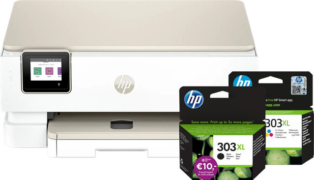 HP Envy Photo 7230 Inkjet Multifunktionsdrucker mit Drucken, Scannen und Kopieren inklusive 1 schwarzer XL-Patrone und 1 XL-Farbpatrone - Bild 1
