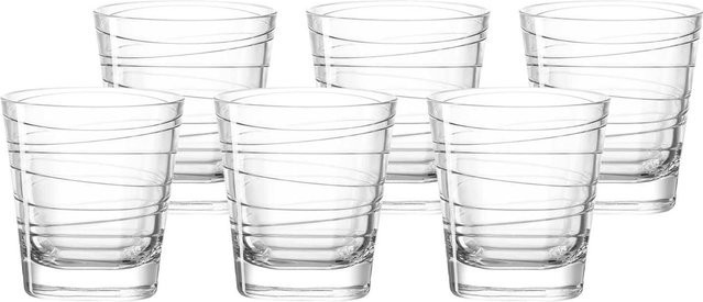 Leonardo Trinkgläser Vario Struttura Wassergläser mit geometrischem Design, transparent, 6er Set, 250 ml pro Glas - Bild 1