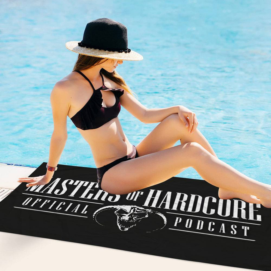 M-Masters Of H-Hardcores Mikrofaserdecke aus Baumwolle, schnelltrocknendes Strandtuch in Schwarz, 30 x 30 cm - Bild 5