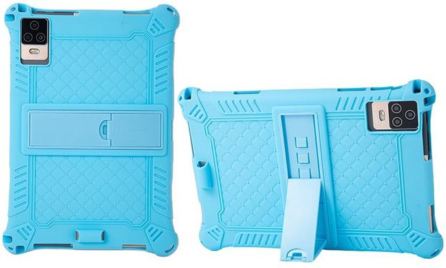 Silikon Schutzhülle mit Ständer für OUKITEL OT6 10,1 Zoll Tablet in Blau - Bild 1