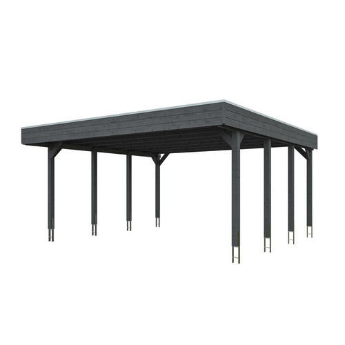 SKANHOLZ Carport Friesland aus Fichte mit Stahl-Dachplatten in Schiefergrau/Anthrazit B: 546 cm, T: 555 cm - Bild 3