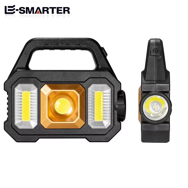 ESMARTER Solar Taschenlampe mit COB-LED, zoombar und wasserdicht, Schwarz - Bild 4