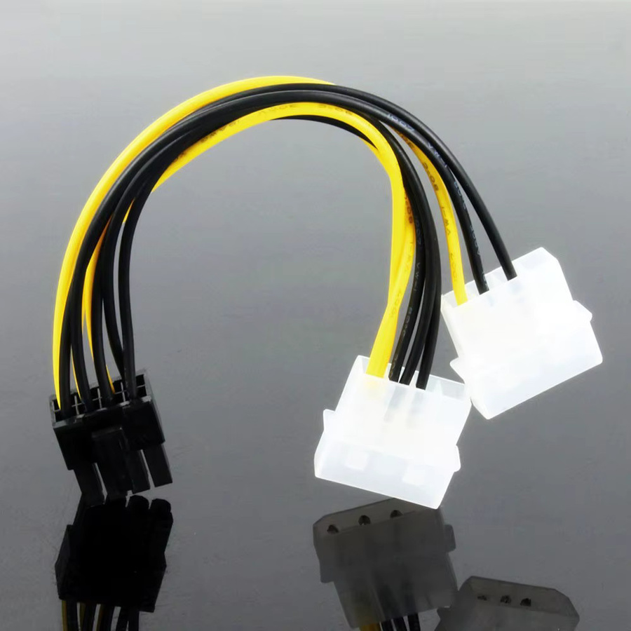 LDPCSJ Stromkabel von 8-Pin PCI Express auf Dual 4-Pin Molex für die Grafikkarte - Bild 2