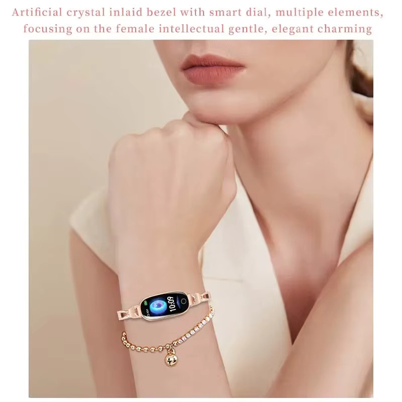 CHAONB Smartwatch, Edelstahl, Schwarz, Damen, Wasserdicht - Bild 4
