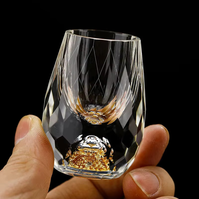 YWDL Kristall-Likörgläser Diamantgeschliffen Transparent mit 15 ml und 50 ml Füllmenge - Bild 2