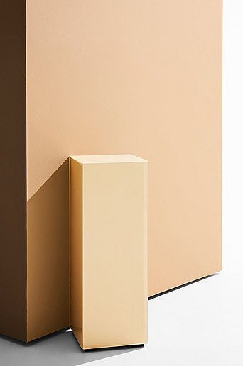 Pop Säule Pastill aus farbigem Glas in Beige, B/T/H: 27,0 x 27,0 x 75,0 cm - Bild 1