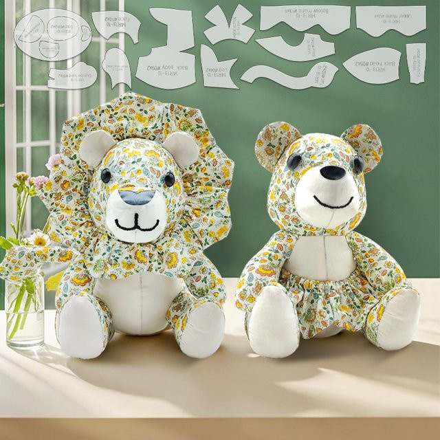 YOMDID 13 Stück DIY Schablonen Set mit Löwen und Bären Mustern in Multicolour für Puppenbau und Quilten - Bild 1