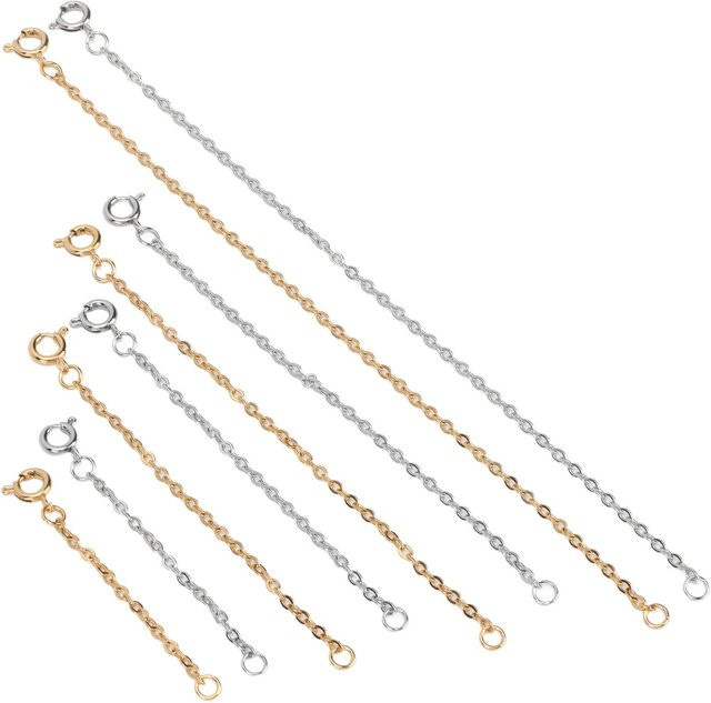 Halskettenverlängerung Igeteck, Edelstahl, Gold Silber, Unisex - Bild 1